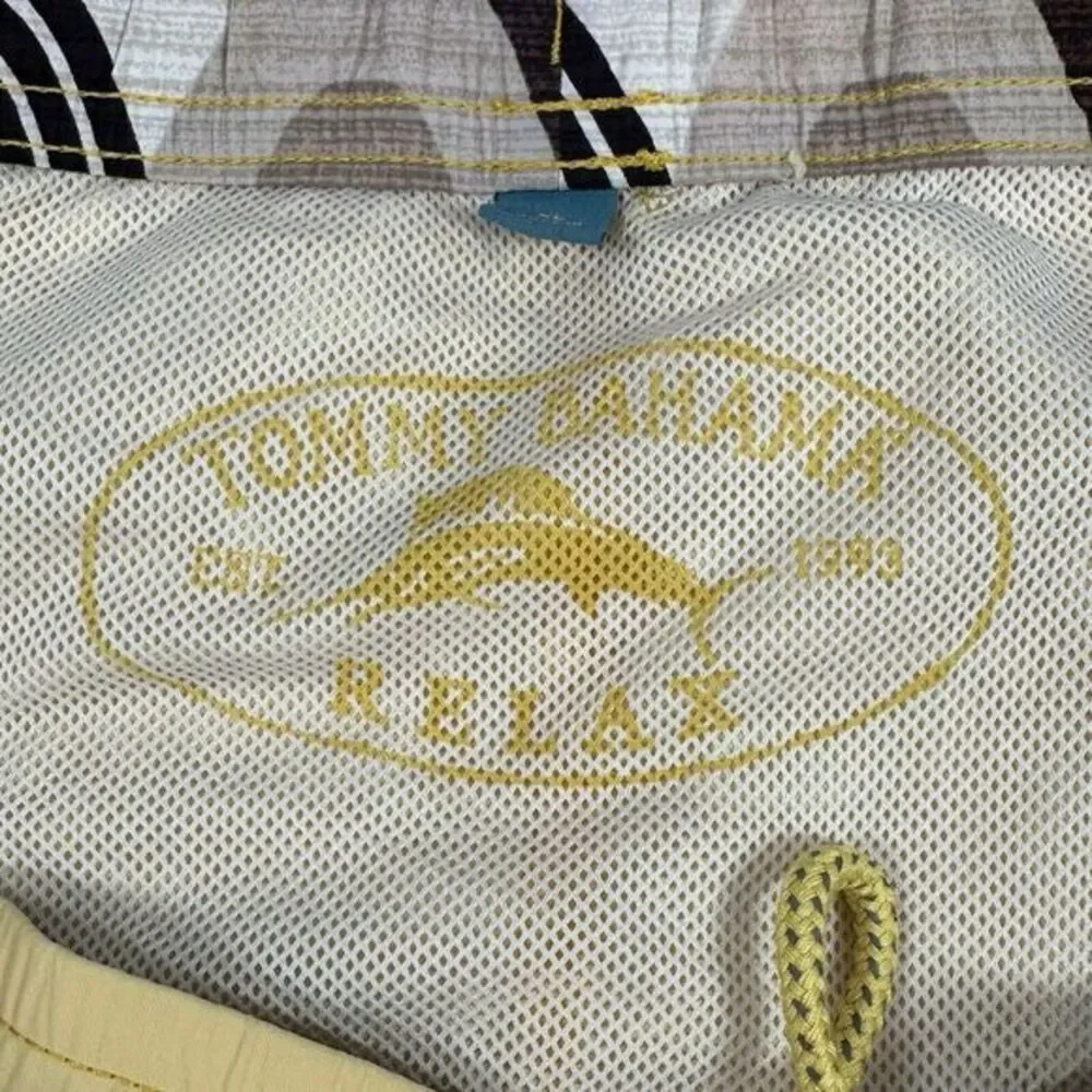 Tommy Bahama Relax Swim Trunks Men's XL Yellow Mesh‎ Lined Pockets